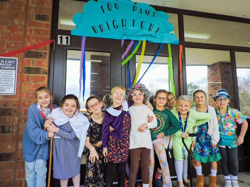 Students celebrate the 100th day of school